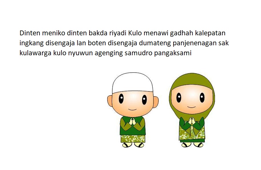 Kata Ucapan Maaf, Selamat Idul Fitri Dalam Bahasa Jawa Lebaran3