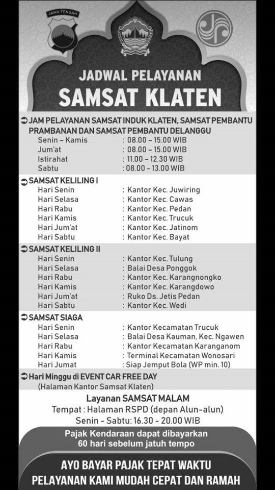 Jadwal Samsat Klaten